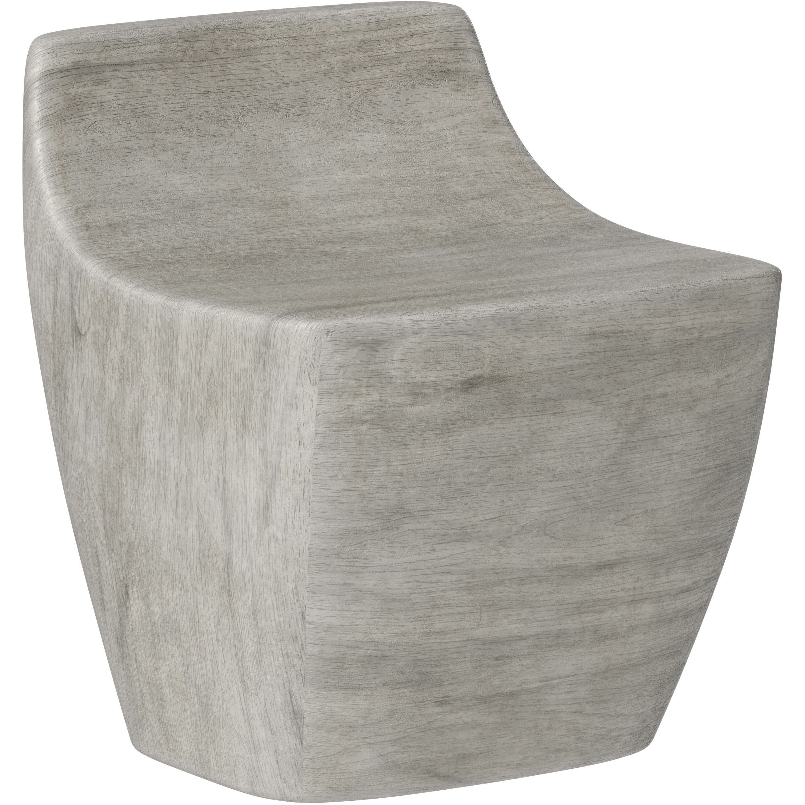 Ledger 25.5 inch Ash Grey Wood Look Outdoor Stool